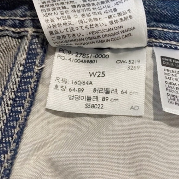 Levi’s Premium Utility Button Front Denim Jeans Skirt NWT - Picture 8 of 10